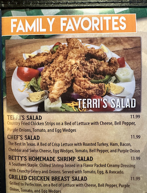 Menu Kelley's Country Cookin' {Meadows Place} - 6