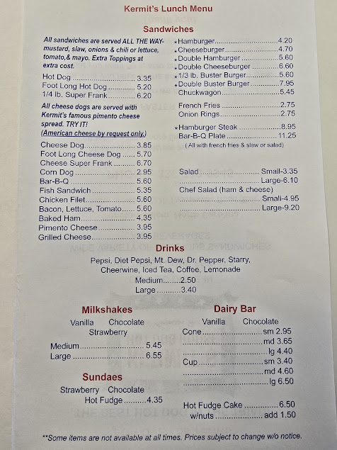Menu Kermits Hot Dog House - 0