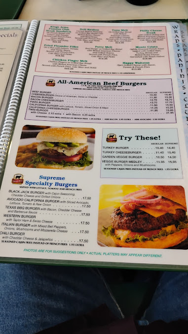 Menu Kings Arms Diner - 1
