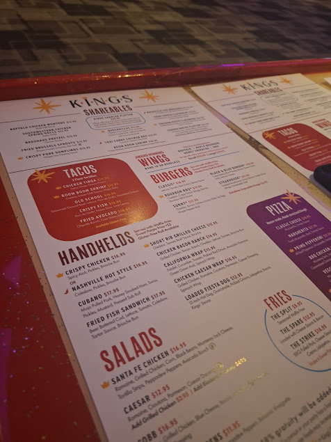 Menu Kings Dining Entertainment Orlando - 8