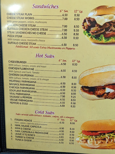 Menu Kings Pizza By Italian Bistro - 1