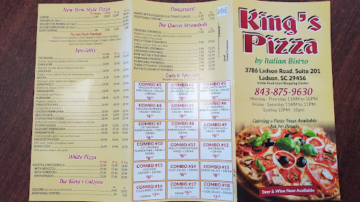 Menu Kings Pizza By Italian Bistro - 4