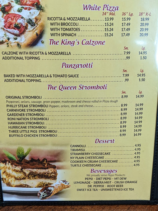 Menu Kings Pizza By Italian Bistro - 7