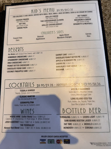 Menu Kings Valley Diner - 2