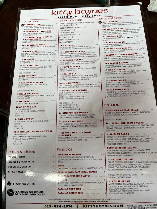 Menu Kitty Hoyne's Irish Pub - 4