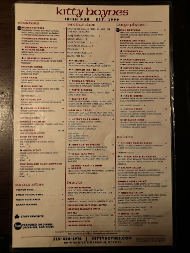 Menu Kitty Hoyne's Irish Pub - 8