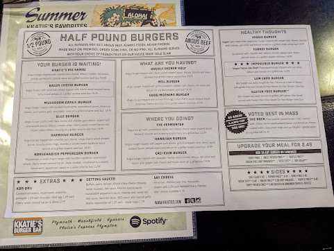 Menu Kkaties Burger Bar Hyannis - 2