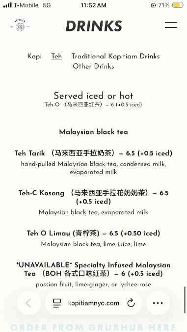 Menu Kopitiam - 2