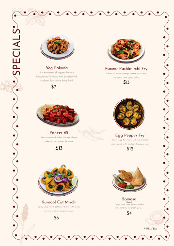 Menu Kritunga Indian Restaurant Illinois - 4