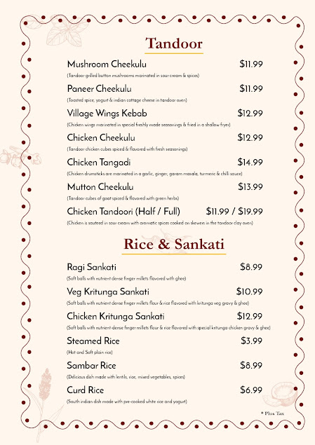 Menu Kritunga Indian Restaurant Illinois - 8