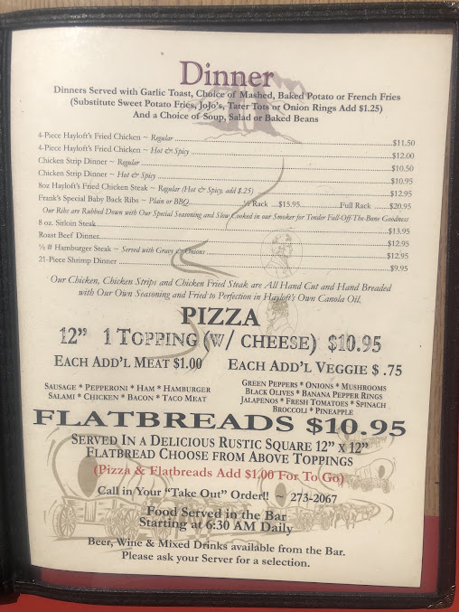 Menu Kt's Hayloft Saloon - 5