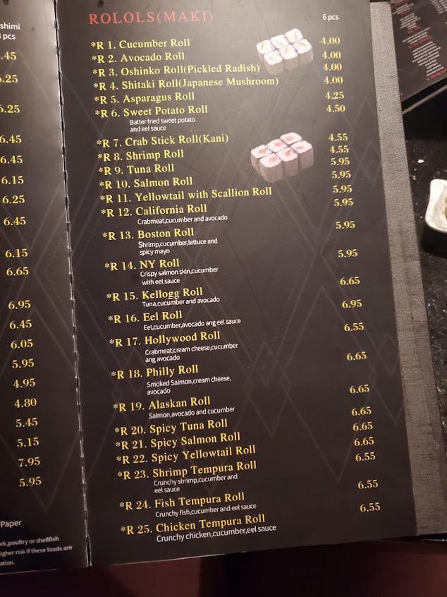 Menu Kyoto Sushi Steak House - 4