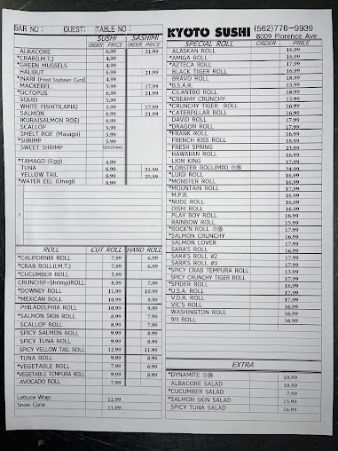 Menu Kyoto Sushi - 2