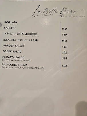 Menu La Botte D'oro Restaurant - 1