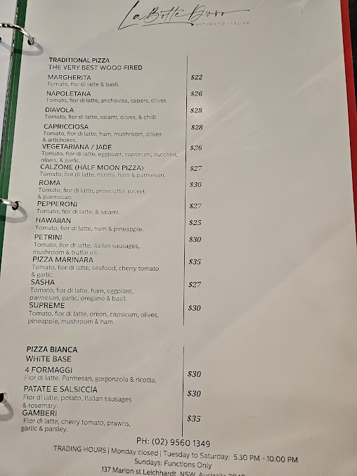 Menu La Botte D'oro Restaurant - 6