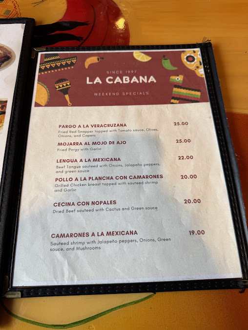 Menu La Cabaña - 2