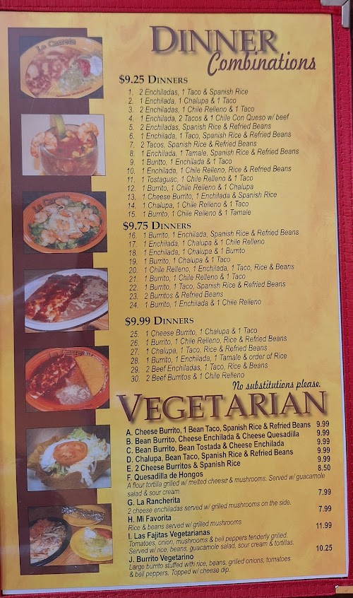 Menu La Carreta Mexican Restaurant Newport - 0