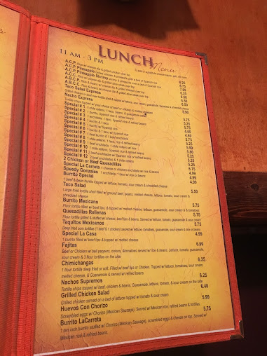 Menu La Carreta Mexican Restaurant Newport - 6