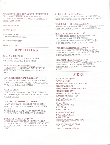 Menu La Casa De Isaac & Moishe - 0