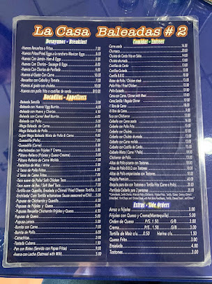Menu La Casa De Las Baleadas 2 - 4