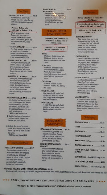 Menu La Casa Restaurant And Bar - 1