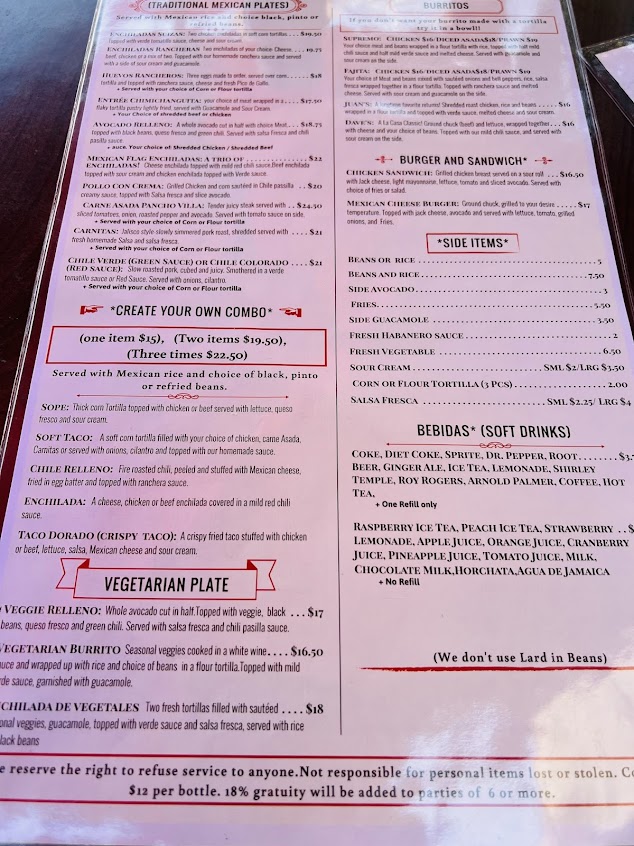 Menu La Casa Restaurant And Bar - 2