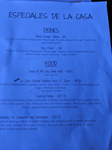 Menu La Casa Restaurant And Bar - 5