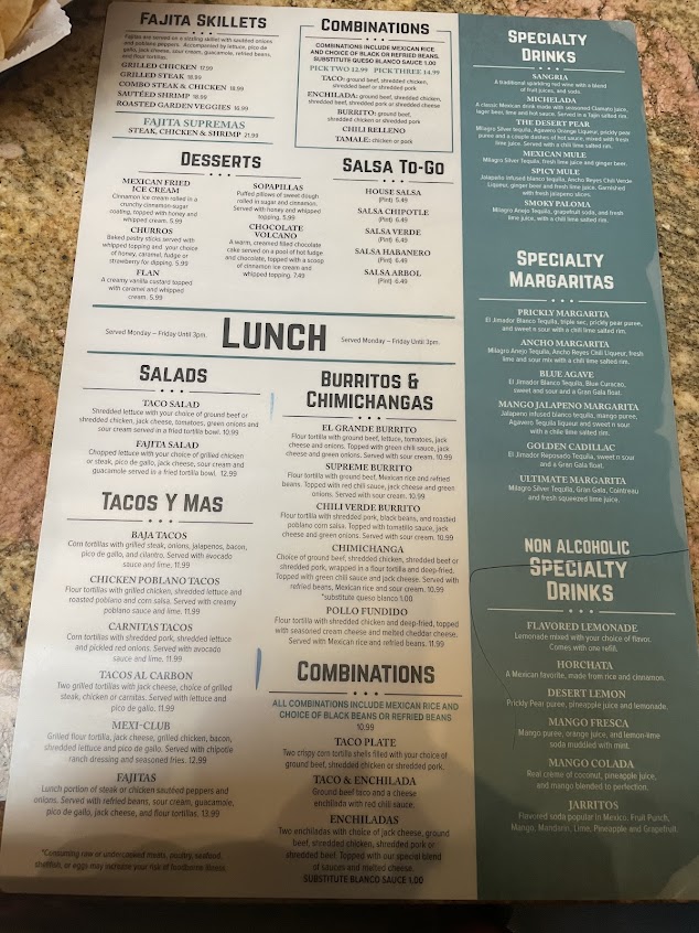 Menu La Casita Mexican Restaurant - 0
