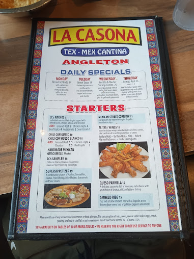 Menu La Casona Mexican Restaurant - 8