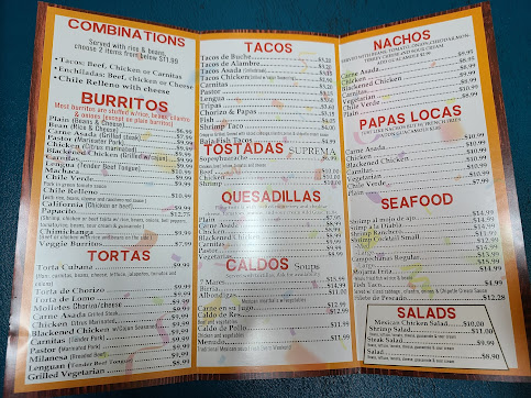 Menu La Cocina De Mama Margarita - 1