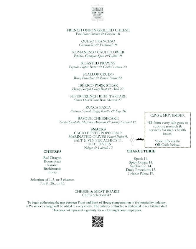 Menu La Compagnie Centre Street - 8