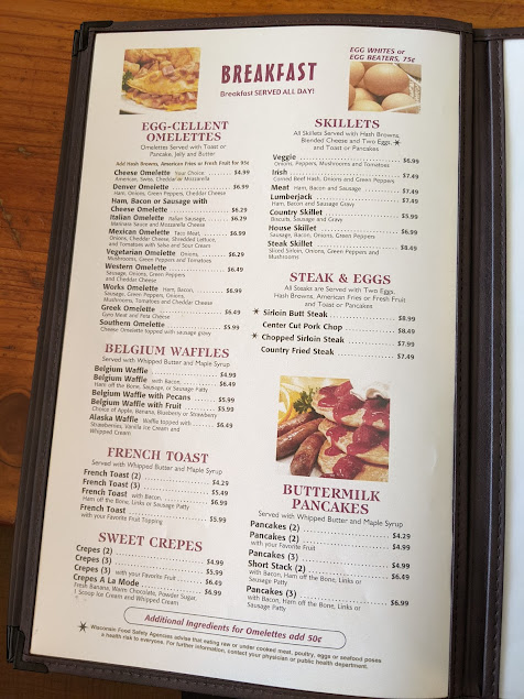 Menu La Crosse Family Restaurant - 1