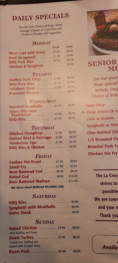 Menu La Crosse Family Restaurant - 6