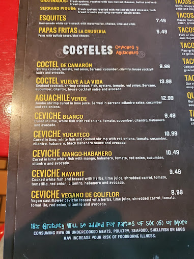 Menu La Cruderia - 2