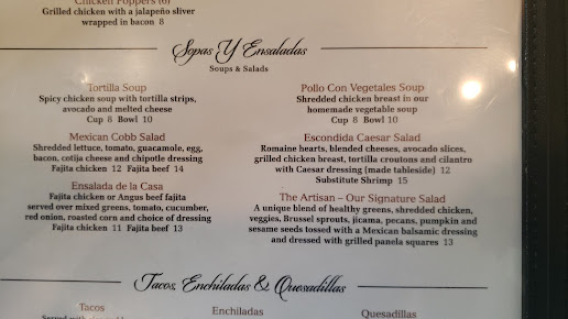 Menu La Escondida Mexican Grill - 2