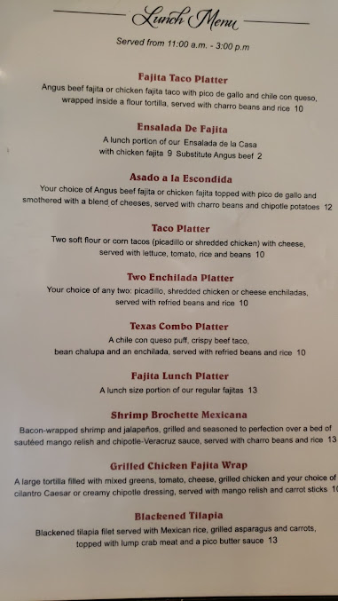 Menu La Escondida Mexican Grill - 4