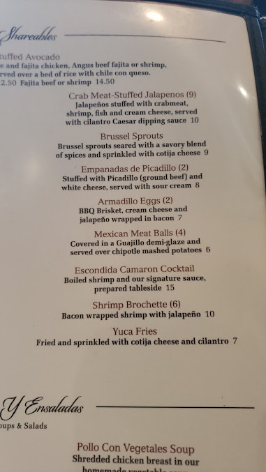 Menu La Escondida Mexican Grill - 6