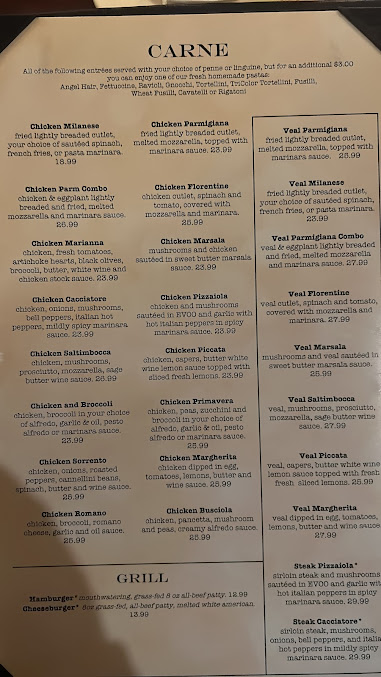Menu La Famiglia Giorgio's Restaurant - 1