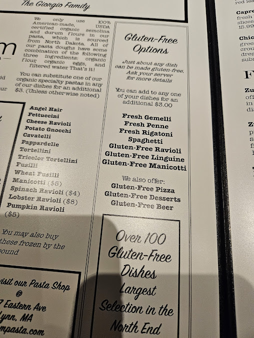 Menu La Famiglia Giorgio's Restaurant - 5