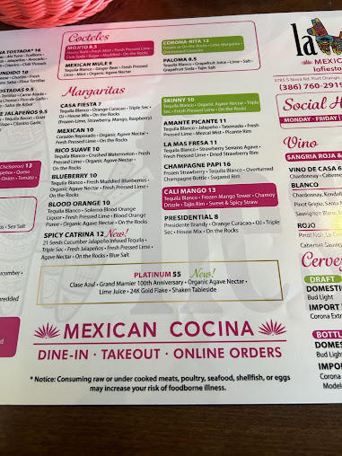 Menu La Fiesta Port Orange - 8