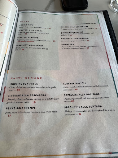 Menu La Fontana Coast - Sea Isle City - 5