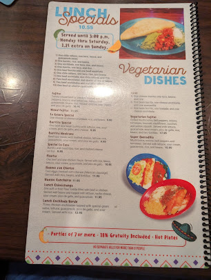 Menu La Galera Mexican Restaurant - 1