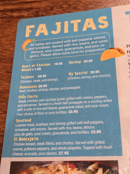 Menu La Galera Mexican Restaurant - 4