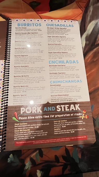 Menu La Galera Mexican Restaurant - 6