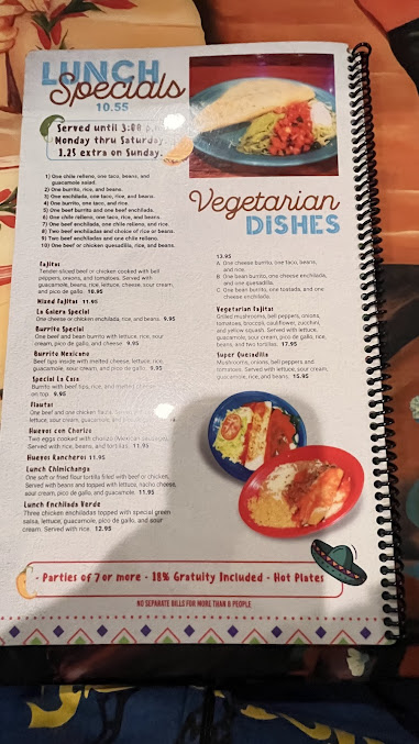 Menu La Galera Mexican Restaurant - 9