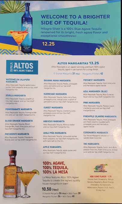 Menu La Mesa Mexican Restaurant - 1