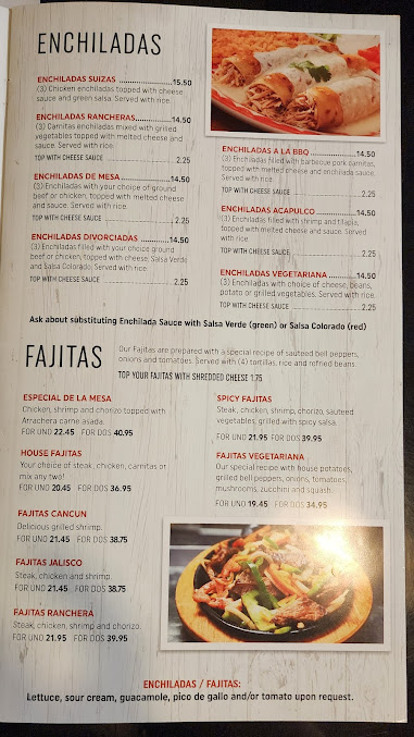 Menu La Mesa Mexican Restaurant - 5