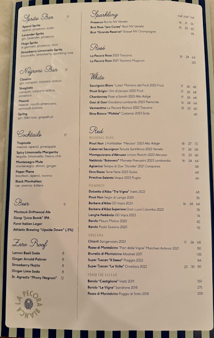 Menu La Pecora Bianca Soho - 2