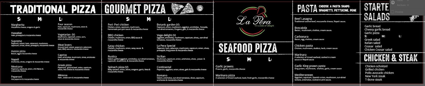 Menu La Pera Pizza Matraville - 4