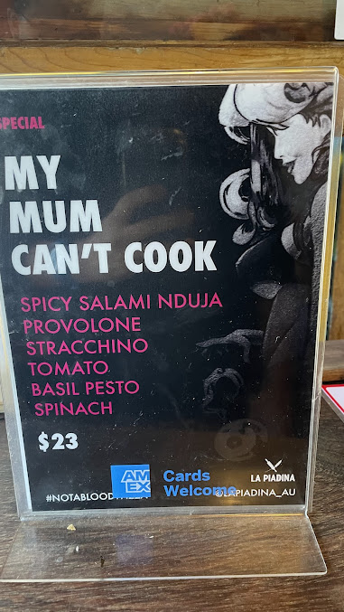 Menu La Piadina (Bondi Beach) Est. 2008 - 6